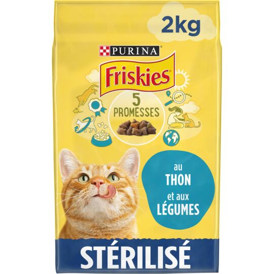 Friskies alimento per gatti sterilizzato con tonno e verdure 2kg - PURINA