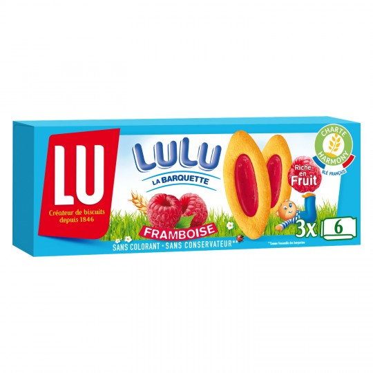 Raspberry cookies 120g tray - LU