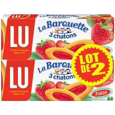 Grossiste Biscuits La Barquette Fraise 2x240g Lu Grossiste Biscuits La Barquette Fraise 2x240g Lu