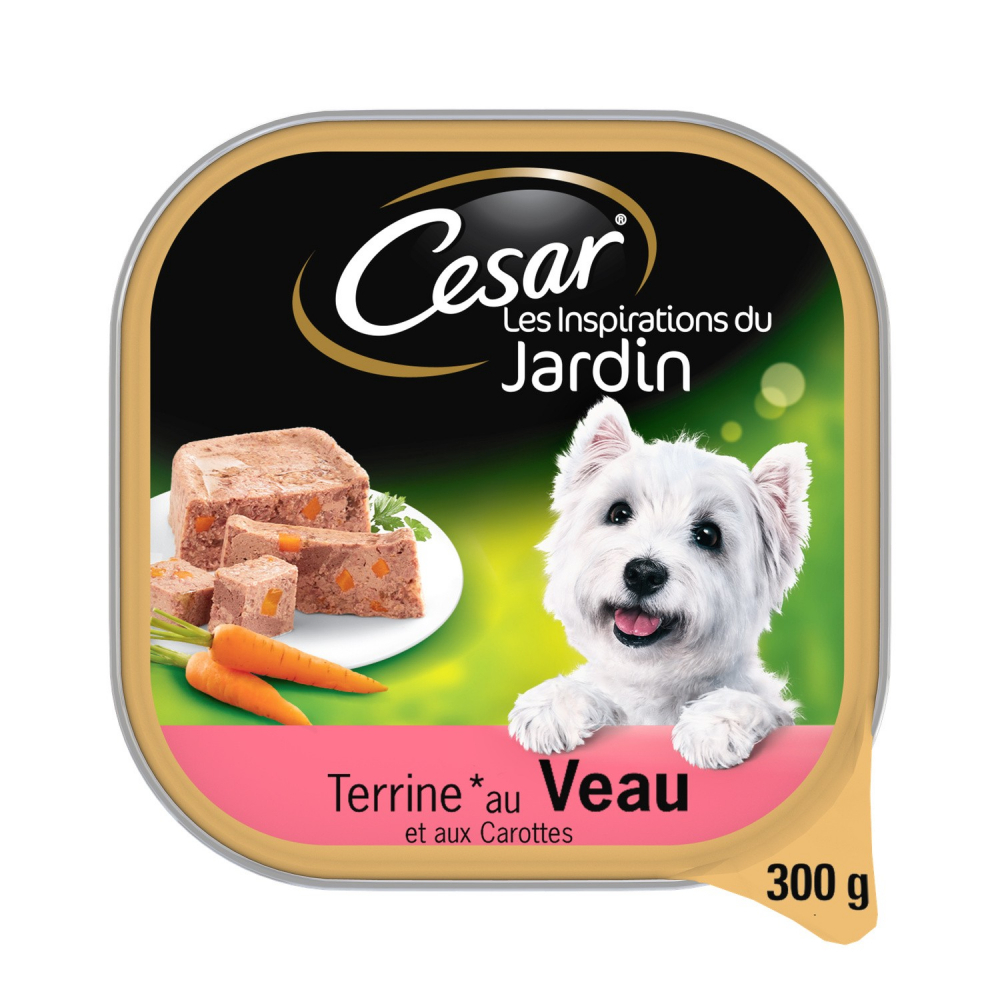 Pâtée pour chien veau carottes 300g - CÉSAR