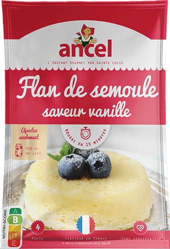 Flan Semoule et vanille 102g - ANCEL