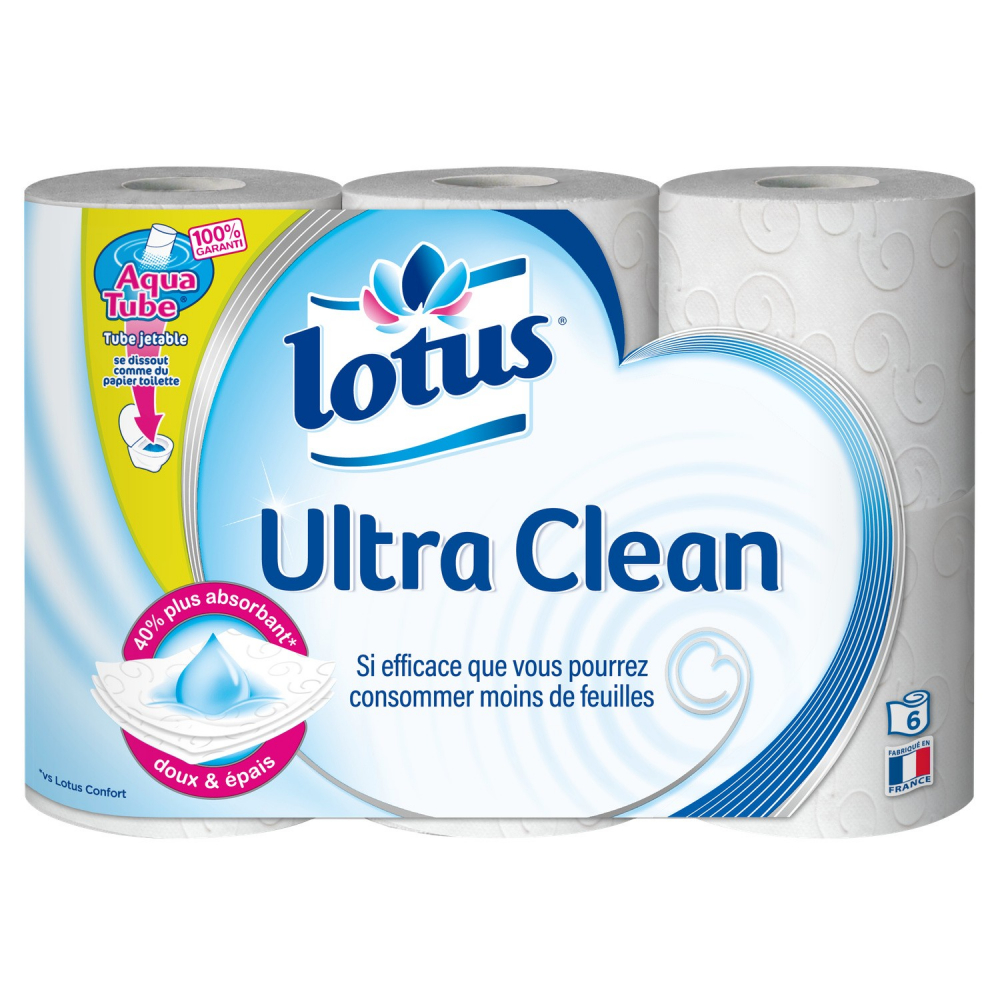 Papel higiénico ultra clean x6 - LOTUS