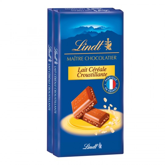 Maître Chocolatier Lait Céréale Croustillante Lot 2x110 G - LINDT
