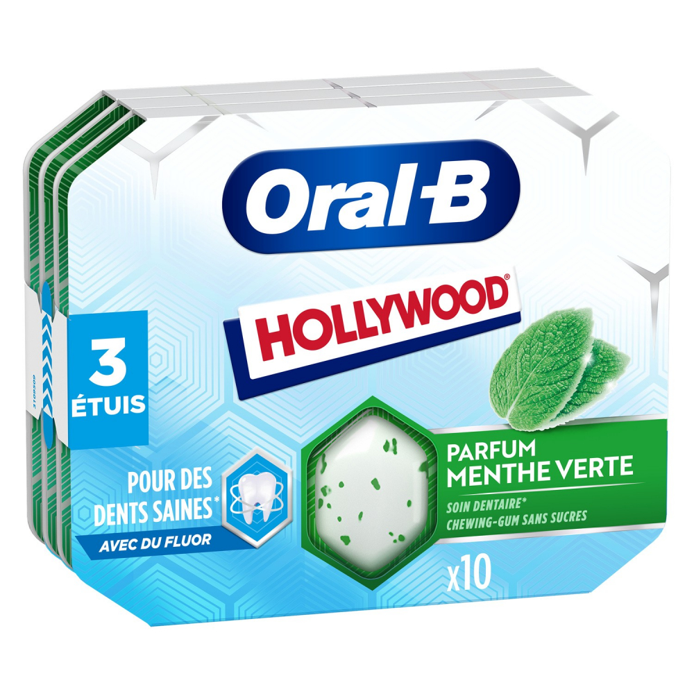 Chicle Menthe Verte 17g - HOLLYWOOD