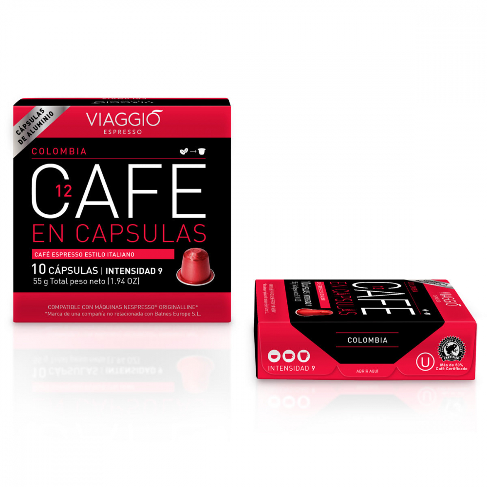 Pack Of 10 Aluminum Capsules Viaggio Espresso Colombia (v2)