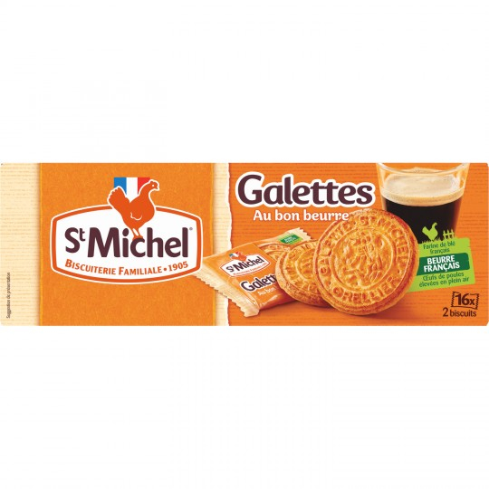 Biscuits galette pur beurre x36 208g - ST MICHEL