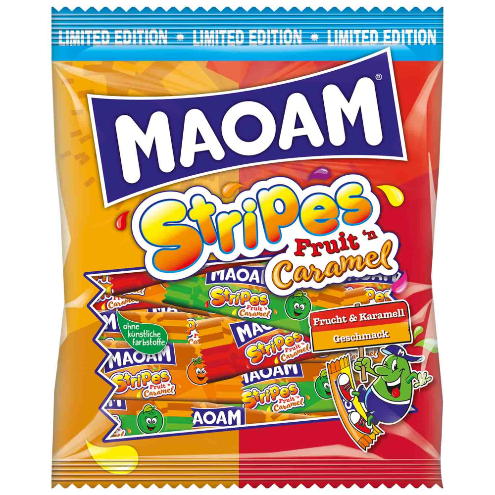 Bonbons Stripes Caramel 200g - MAOAM