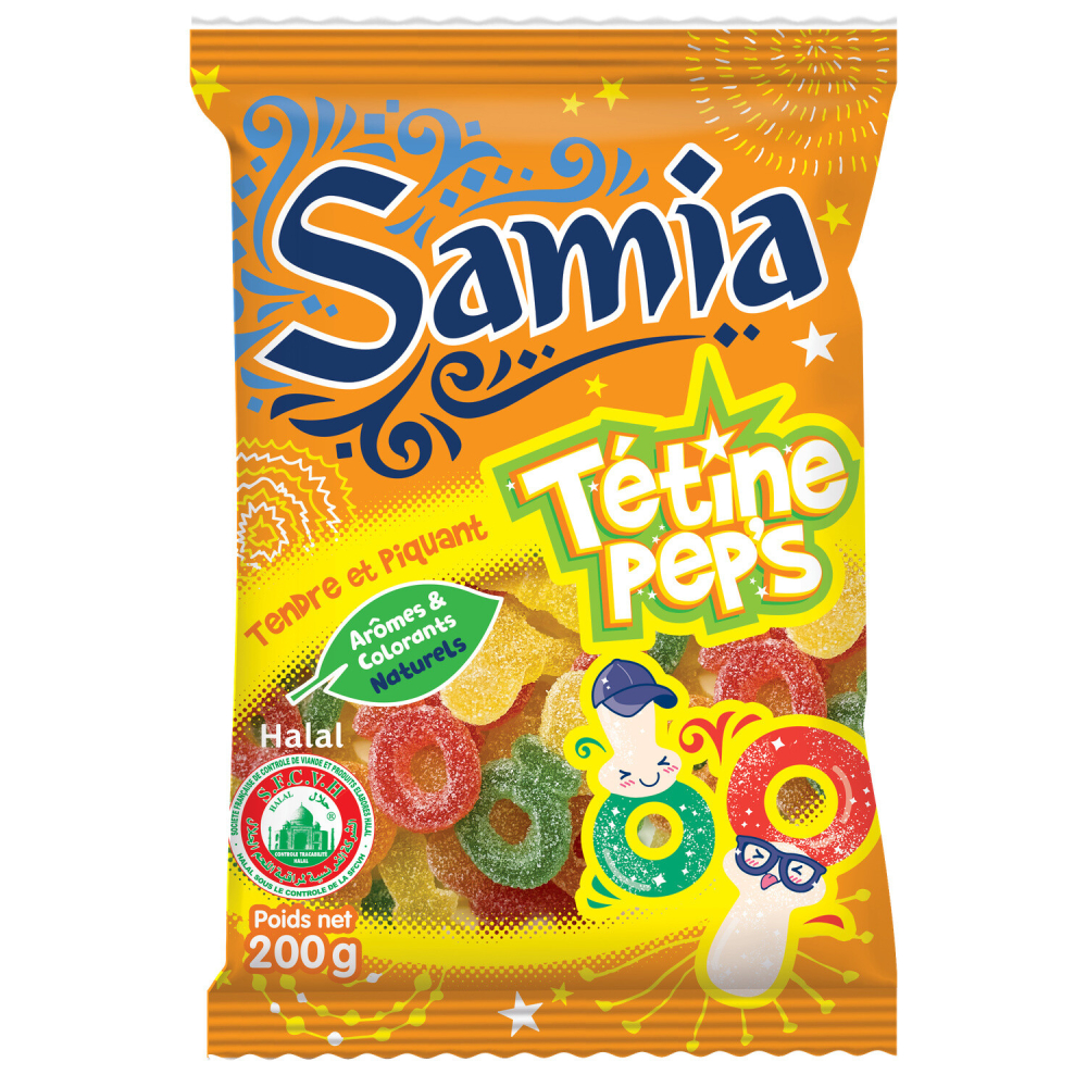 ペップス ハラールおしゃぶりキャンディー 200g - SAMIA