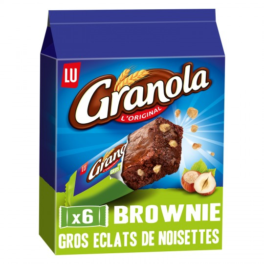 Brownie gros éclats de noisettes x6 180g - GRANOLA