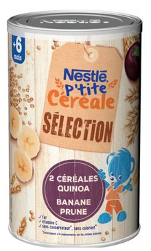 Céréales pour bébé dès 6 mois quinoa; banane & prune - 380g -NESTLE