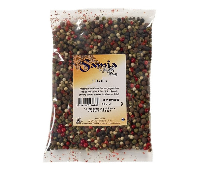 Melange 5 Baies Entiéres 50g - SAMIA