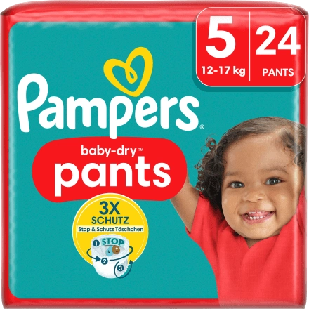 PAMPERS COUCHE BABY-DRY PANTS TAILLE 5 (12-17KG) 24 COUCHES
