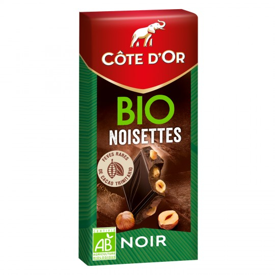 Tablette de chocolat noir noisettes Bio 150g - CÔTE D'OR