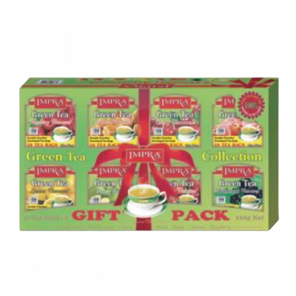 Impra Ceylon Green Tea Flavoured "gift Pack " , 2g X 10 X 8