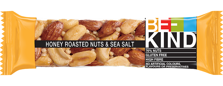 Barretta di cereali con noci tostate al miele; 40 g - BE-KIND