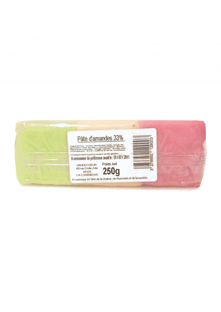 Marzipan 33% tricolor 250g - PROFRUIT