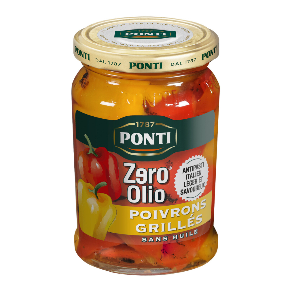 Pimientos asados ​​sin aceite 290g - PONTI