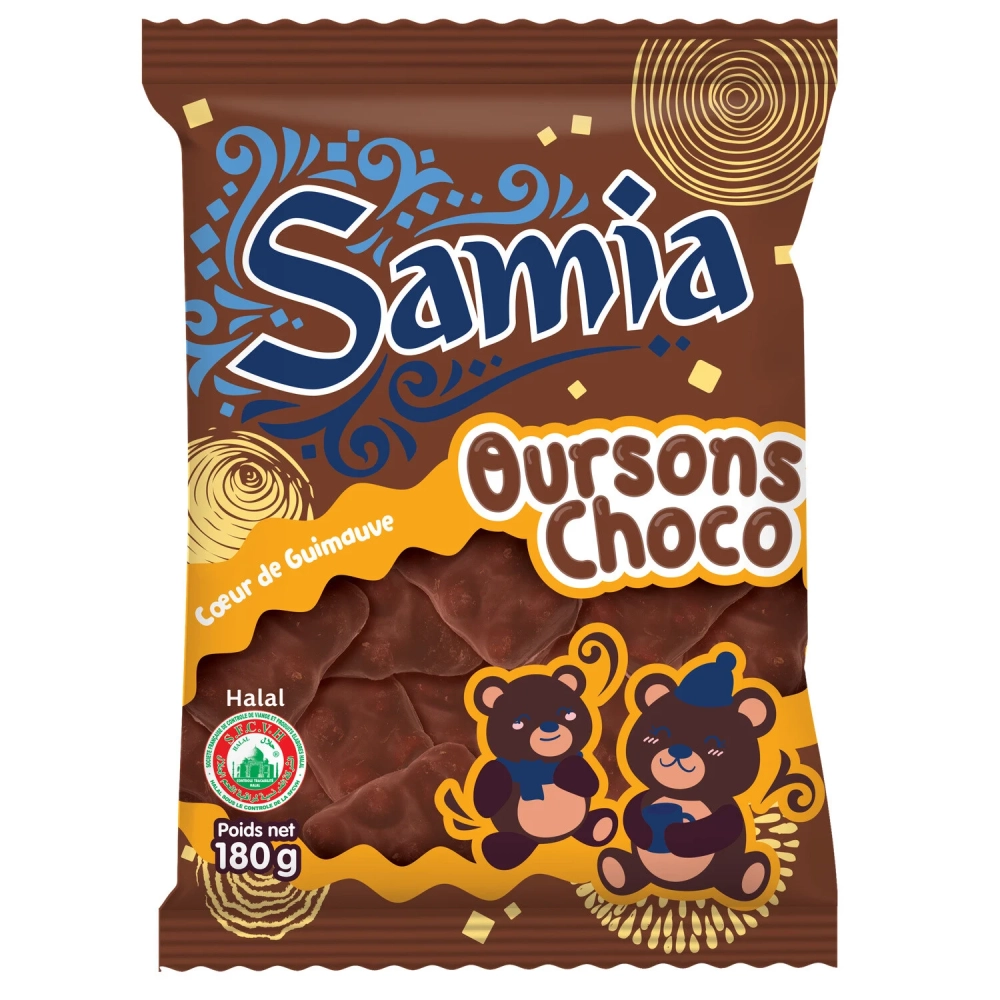 Bonbons Oursons Chocolat Halal 180g - SAMIA
