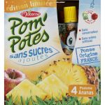 Pom'potes Pomme/ananas sans sucre ajoute 4x90g
