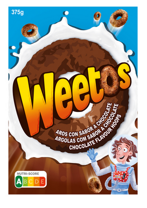 Weetos chocolade Hoops ontbijtgranen, 375g - WEETABIX