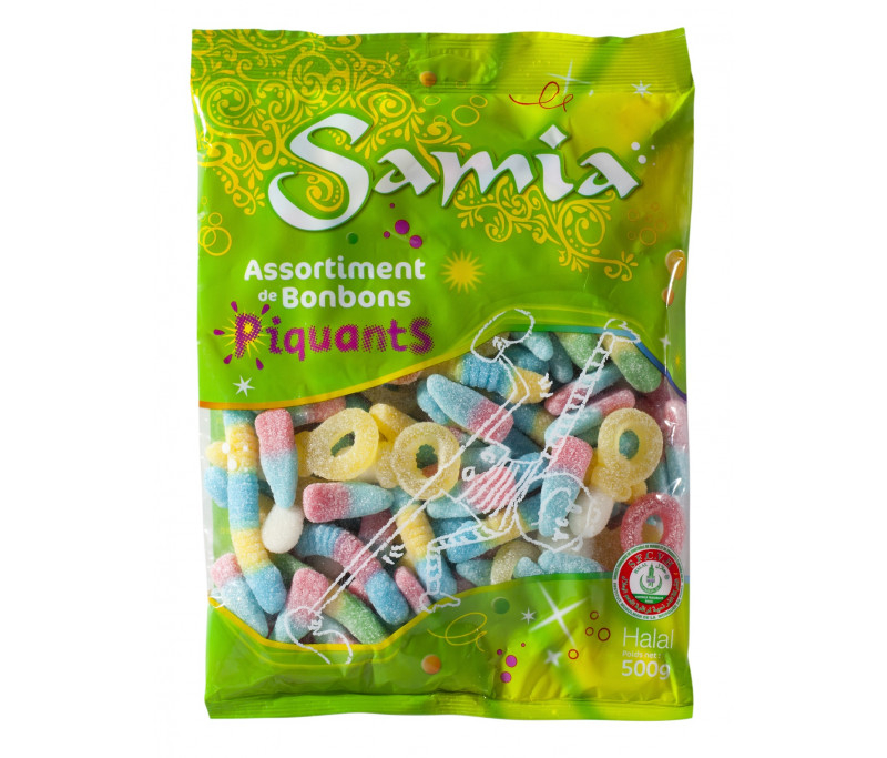 Assortiment bonbons piquants halal 500g - SAMIA