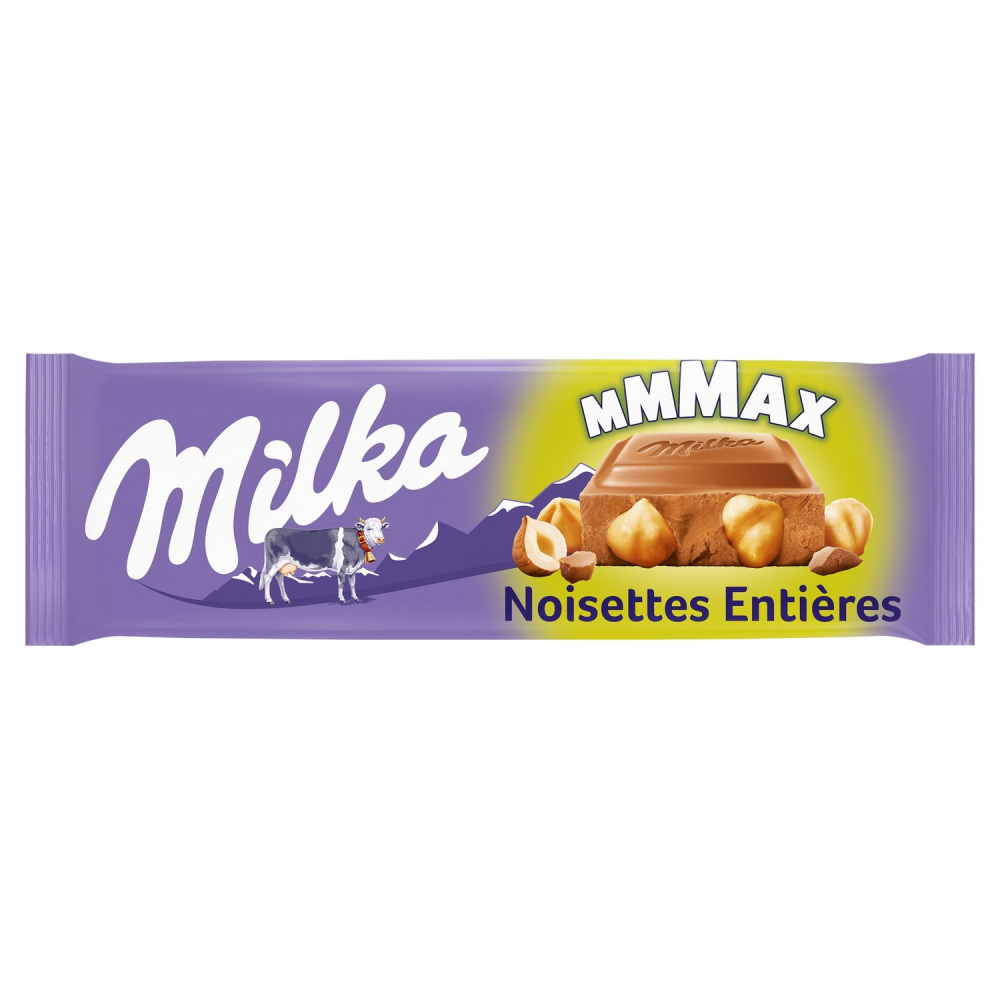 Tablette de chocolat aux noisettes entières MMMAX 300g - MILKA