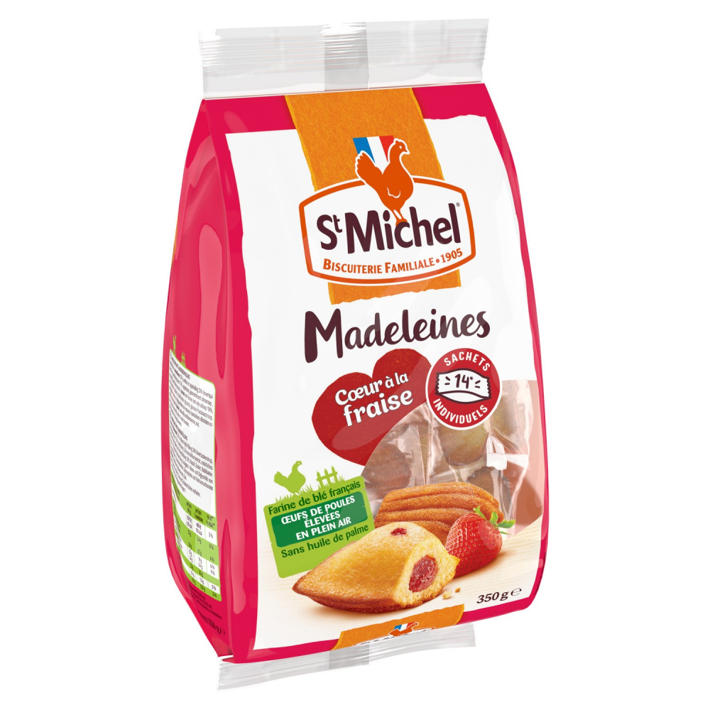 Madeleine fourrés fraise 350g - ST MICHEL