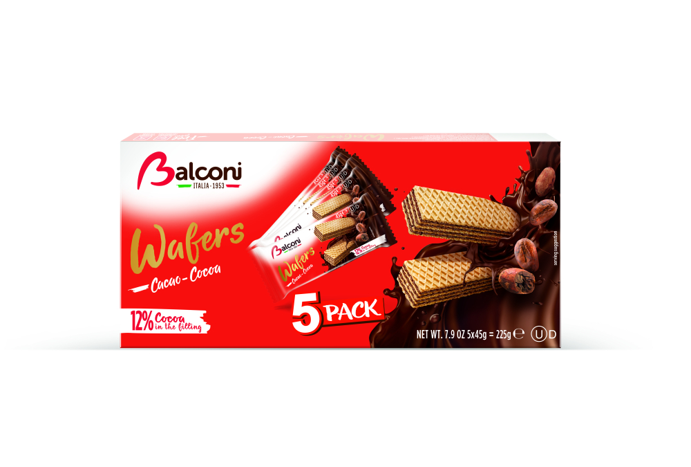 Bolachas de Cacau 5 X 45g - BALCONI