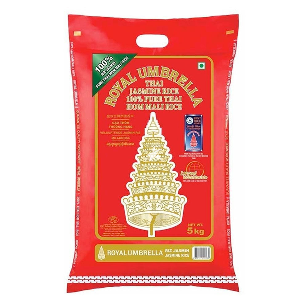 Royal Umbrella Flavored Whole Thai Rice (5 X 5 Kg) - Royal Umbrella