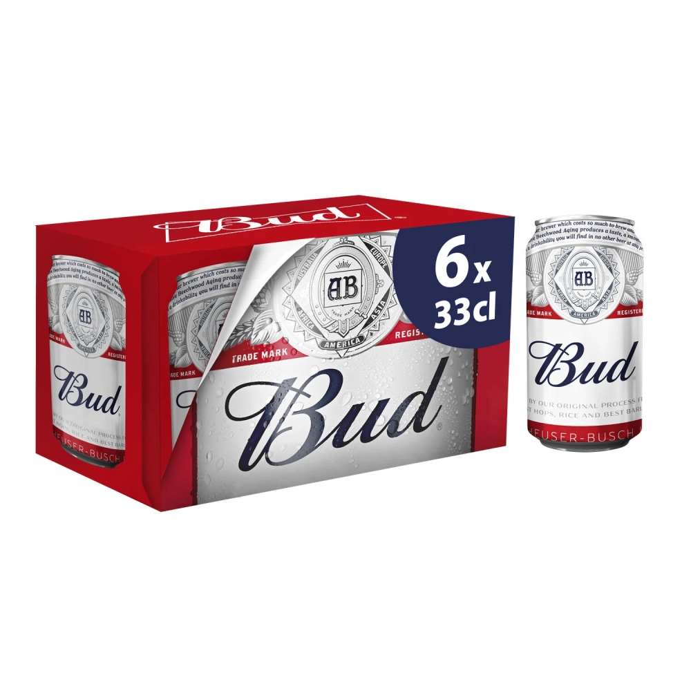 Birra bionda, 5°, 6x33cl - BUD