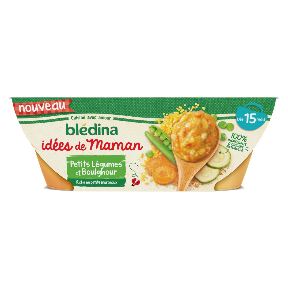 Repas bébé Dès 15 mois petits légumes et boulghour 2x200g - BLÉDINA