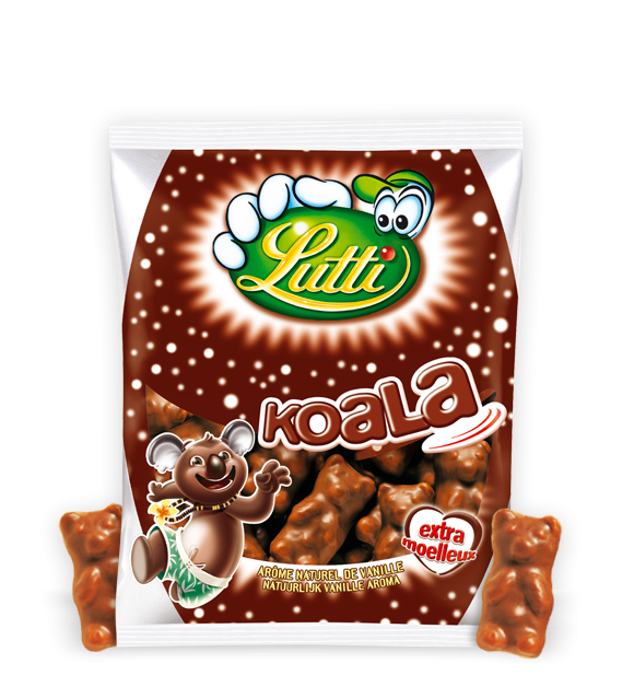 Bonbons guimauves chocolat lait Koala 175 g - LUTTI