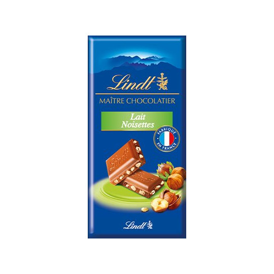 Maître Chocolatier Melk Hazelnoten Tablet 100 G - LINDT