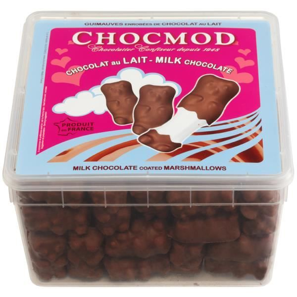 Ursinhos Marshmallow com Chocolate ao Leite 1kg - JACQUES TUBO