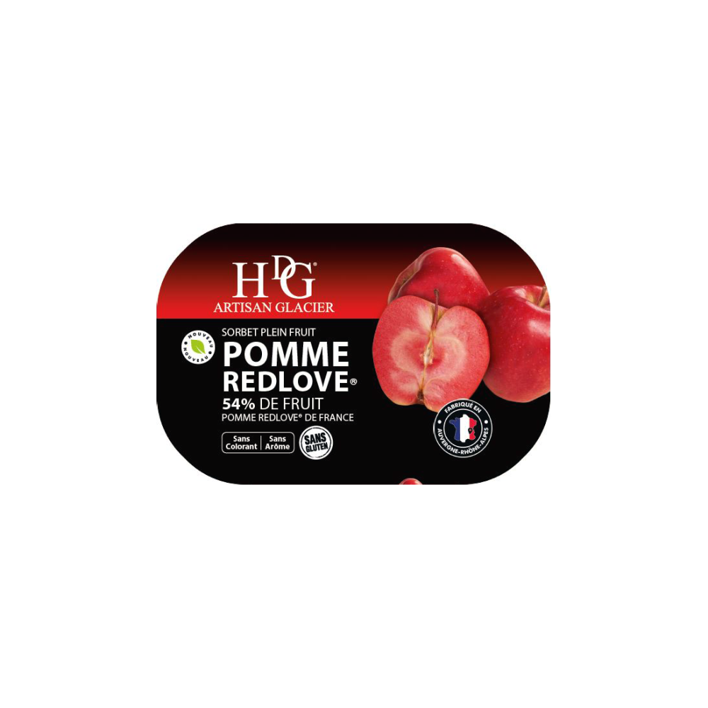 Sorbete De Manzana Red Love France 487.5g - Histoires De Glaces