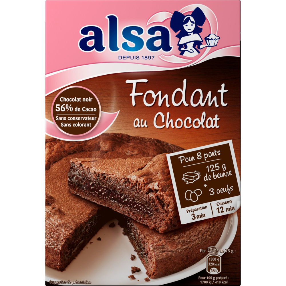 Bereiding chocoladefondant 320g - ALSA