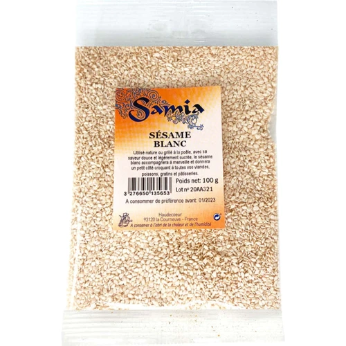 Gergelim Branco 100g - SAMIA