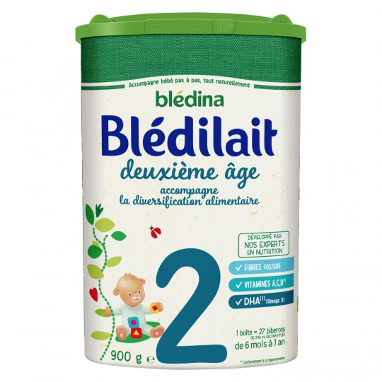 Blédilait 2nd age milk powder 900g - BLEDINA