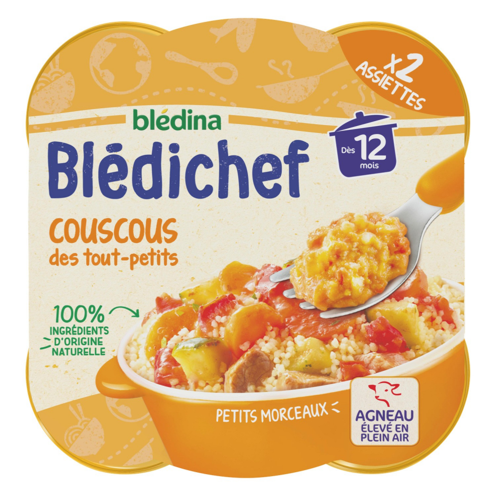 Plat bébé dès 12 mois couscous des tout-petits Blédichef - BLÉDINA