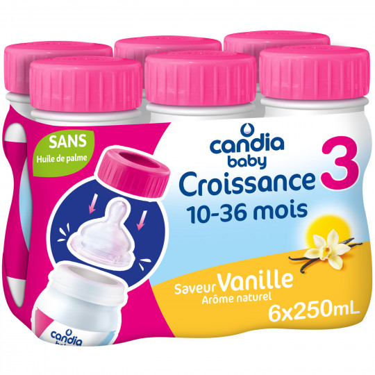 Lait liquide saveur vanille 3ème âge 6x250ml - CANDIA