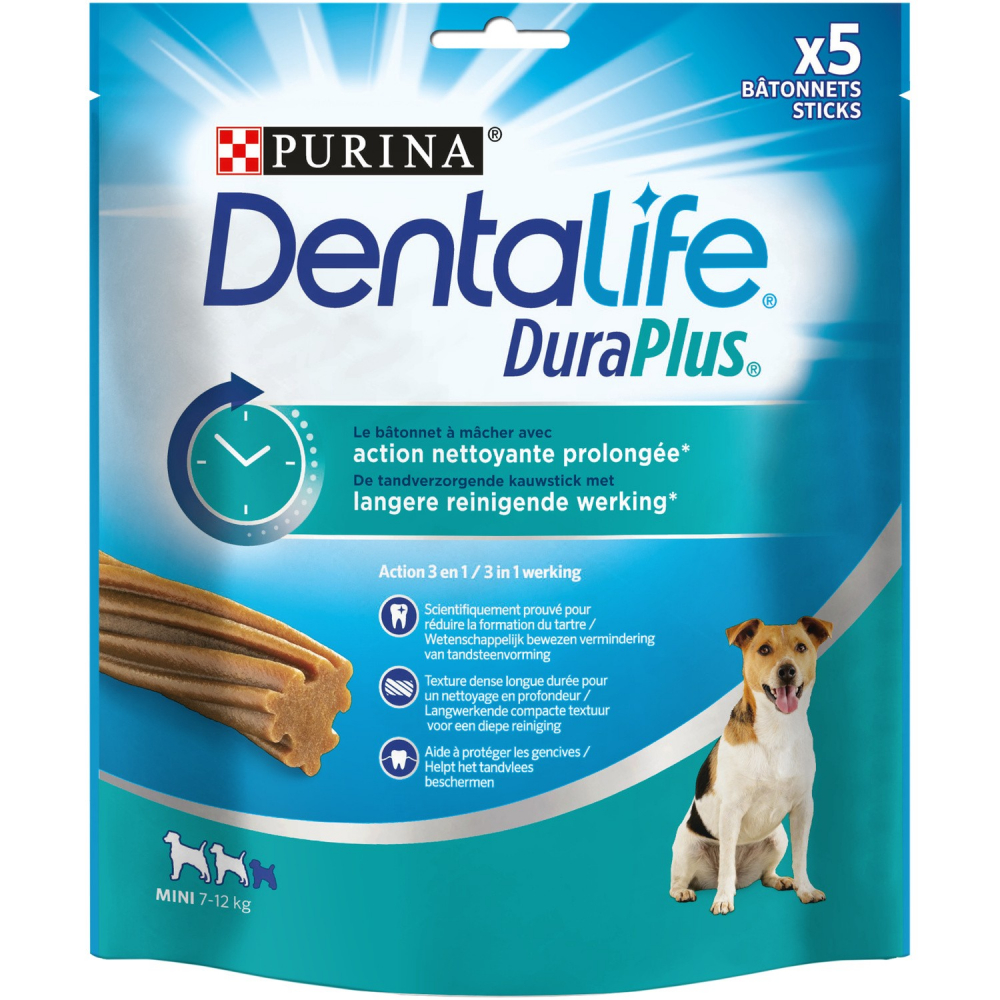 Friandises pour chien de 7 à 12 kg adulte Dentalife Duraplus 170g - PURINA