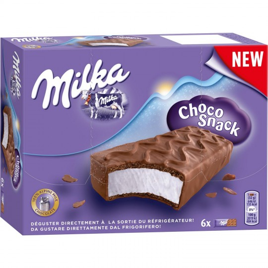 Barres glacées choco snack x6 192g - MILKA