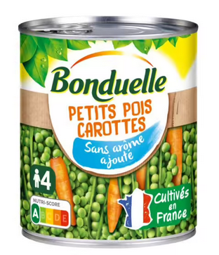 Petits Pois Carottes Sans Arôme Ajouté; 530g  - BONDUELLE