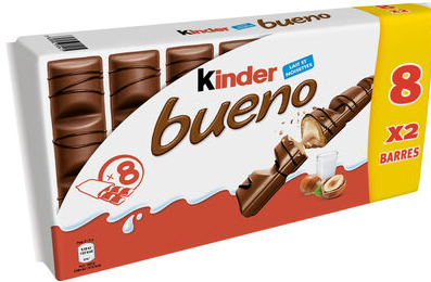 كيندر بوينو ويفر شوكولاتة الحليب 8x2 قطعة - 344 g