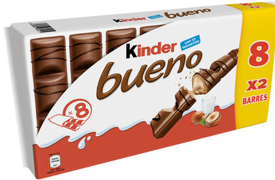 Kinder Bueno wafer al cioccolato al latte 8x2 barrette - 344 g