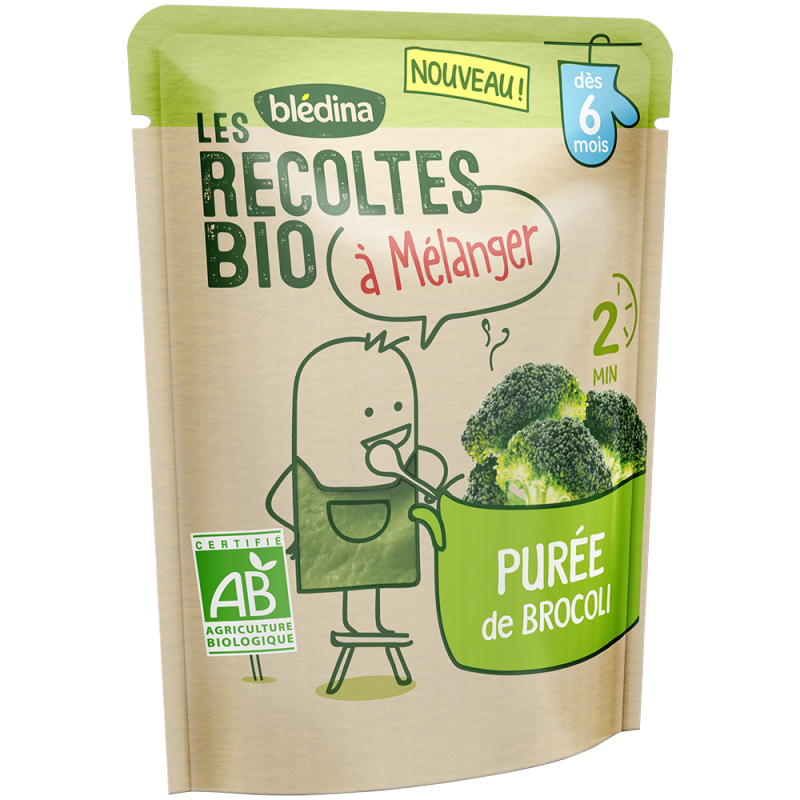 Repas bébé dès 6 mois purée de brocoli Bio 120g - BLÉDINA