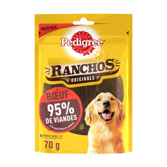 Biscuits pour chien Ranchos récompense riche en boeuf 70g - PEDIGREE