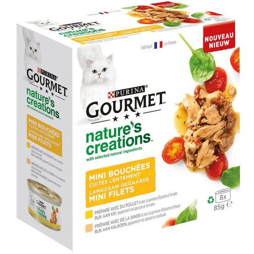 Gourmet can of poultry food for cats 8x85g - PURINA