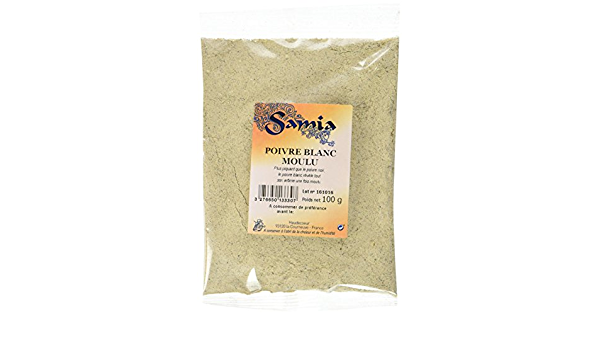 Gemalen witte peper 100g - SAMIA