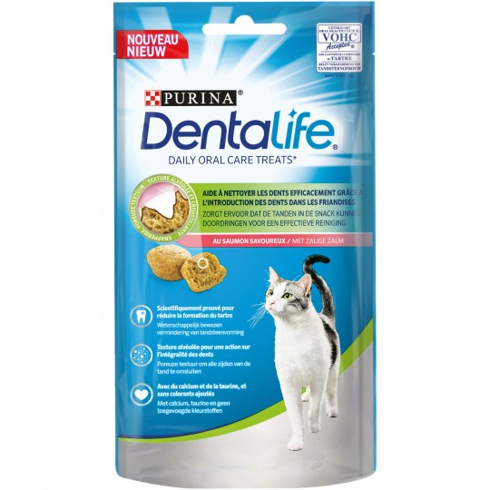 Treats for adult cats with salmon 40g - PURINA DENTALIFE